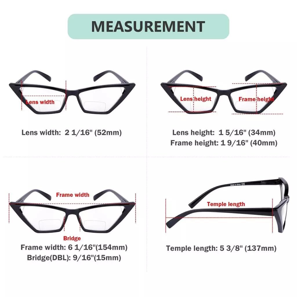 4 Pack Stylish Bifocal Reading Glasses Cat - eye Readers BR2131eyekeeper.com