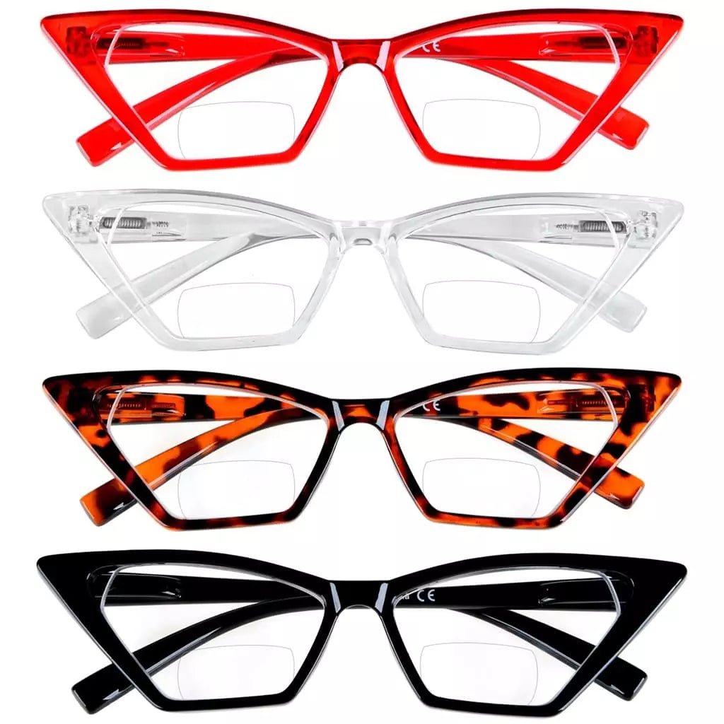 4 Pack Stylish Bifocal Reading Glasses Cat - eye Readers BR2131eyekeeper.com