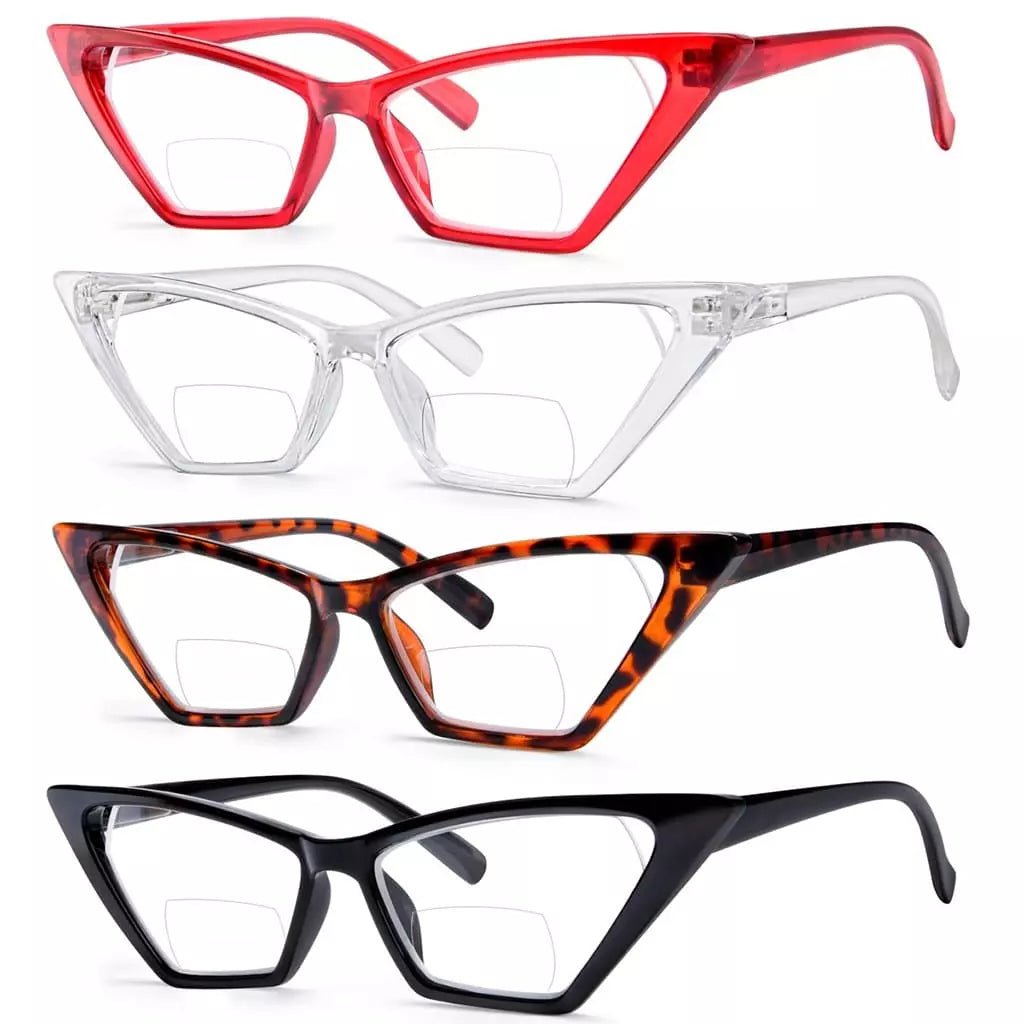 4 Pack Stylish Bifocal Reading Glasses Cat - eye Readers BR2131eyekeeper.com