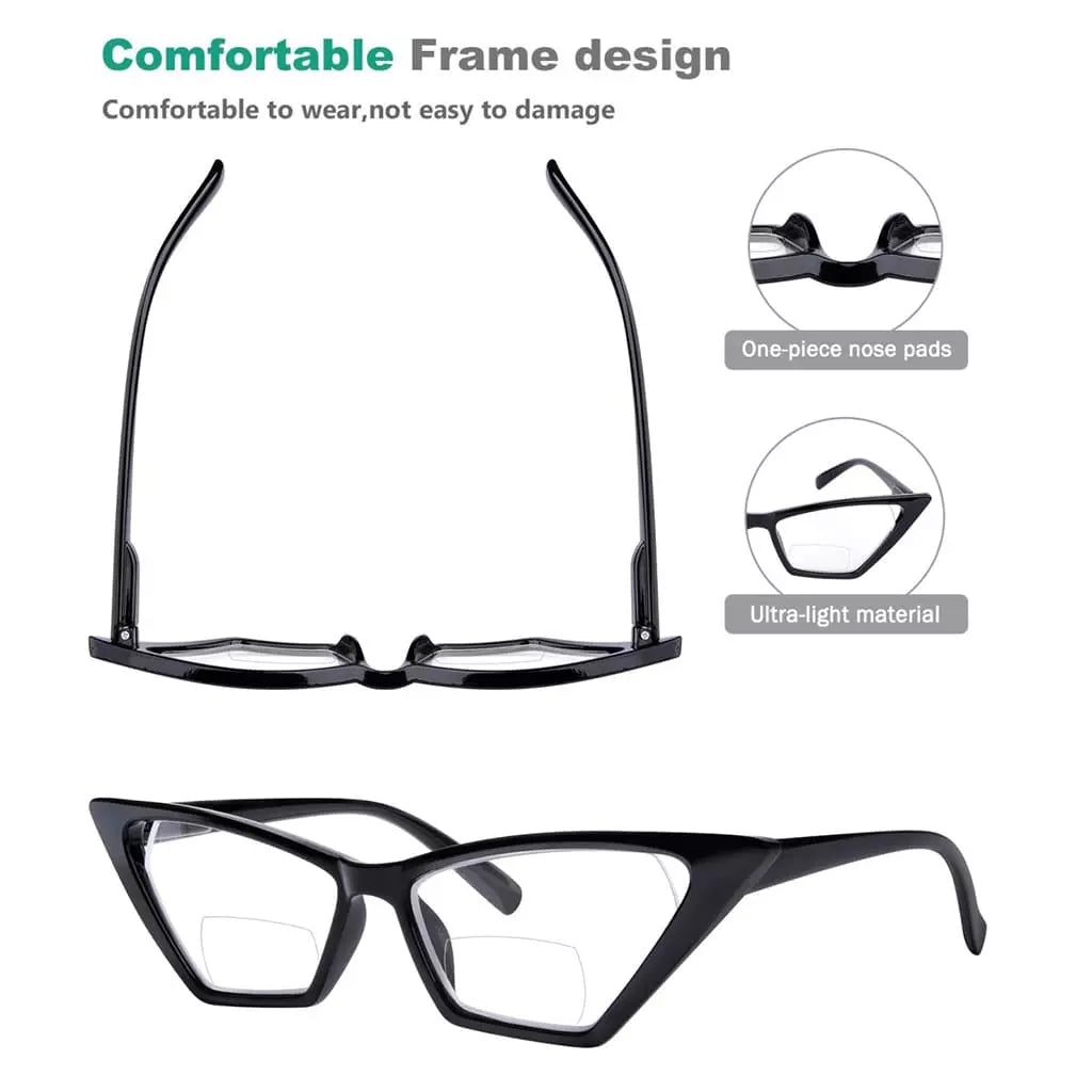 4 Pack Stylish Bifocal Reading Glasses Cat - eye Readers BR2131eyekeeper.com