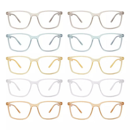 10 Pack Chic Rectangle Reading Glasses Stylish Readers R151eyekeeper.com