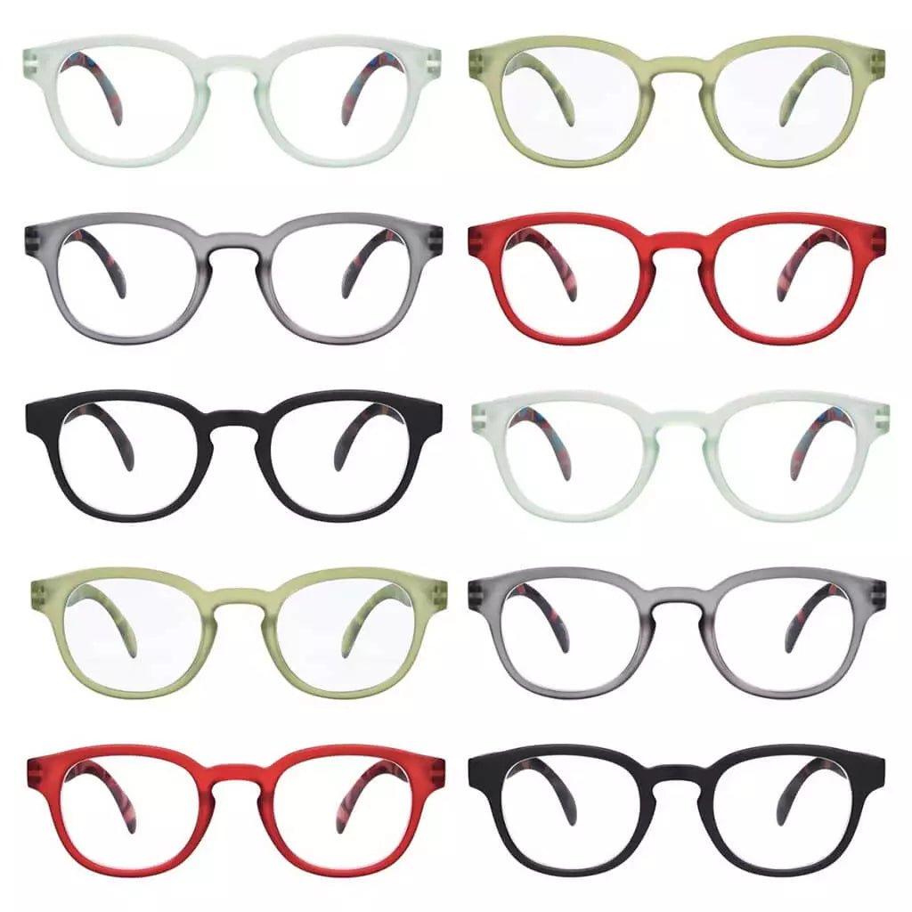 10 Pack Pattern Design Reading Glasses Vintage Readers R124Feyekeeper.com