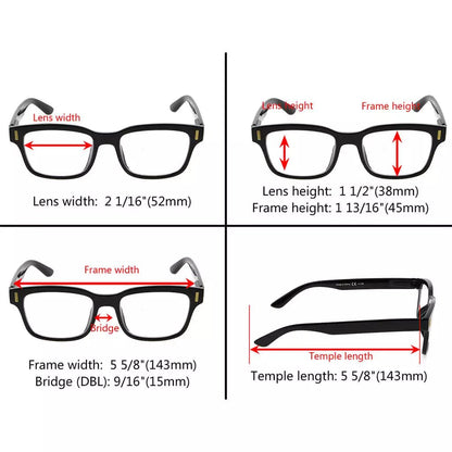 10 Pack Stylish Reading Glasses Two Tone Patterned Arms Readers RT1802eyekeeper.com