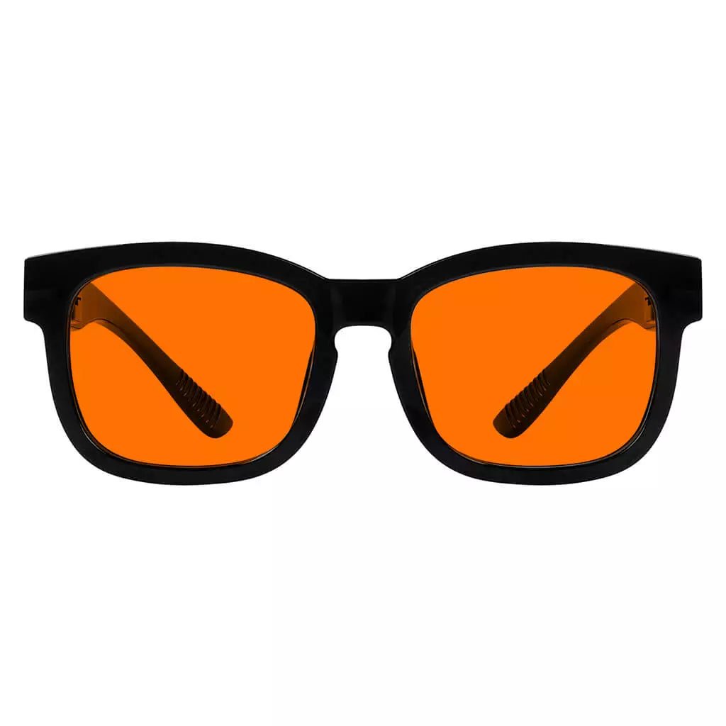 100% Blue Blocking Glasses Square Orange Lens Metalless Screwless Eyewear R033 - B98eyekeeper.com