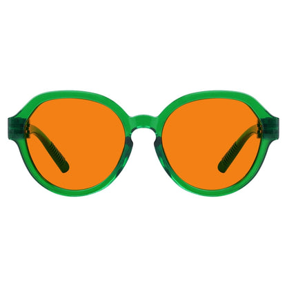 100% Blue Blocking Orange Glasses Oversized Metalless Nighttime Eyewear R2317 - B98eyekeeper.com