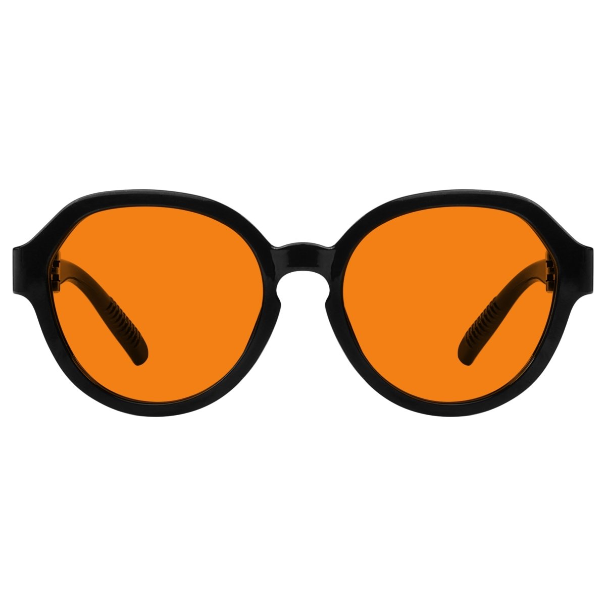 100% Blue Blocking Orange Glasses Oversized Metalless Nighttime Eyewear R2317 - B98eyekeeper.com