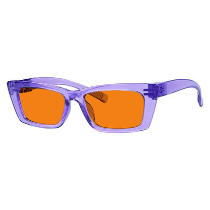 100% Blue Blocking Orange Lens Cat - eye Glasses Metalless R2501 - B98eyekeeper.com