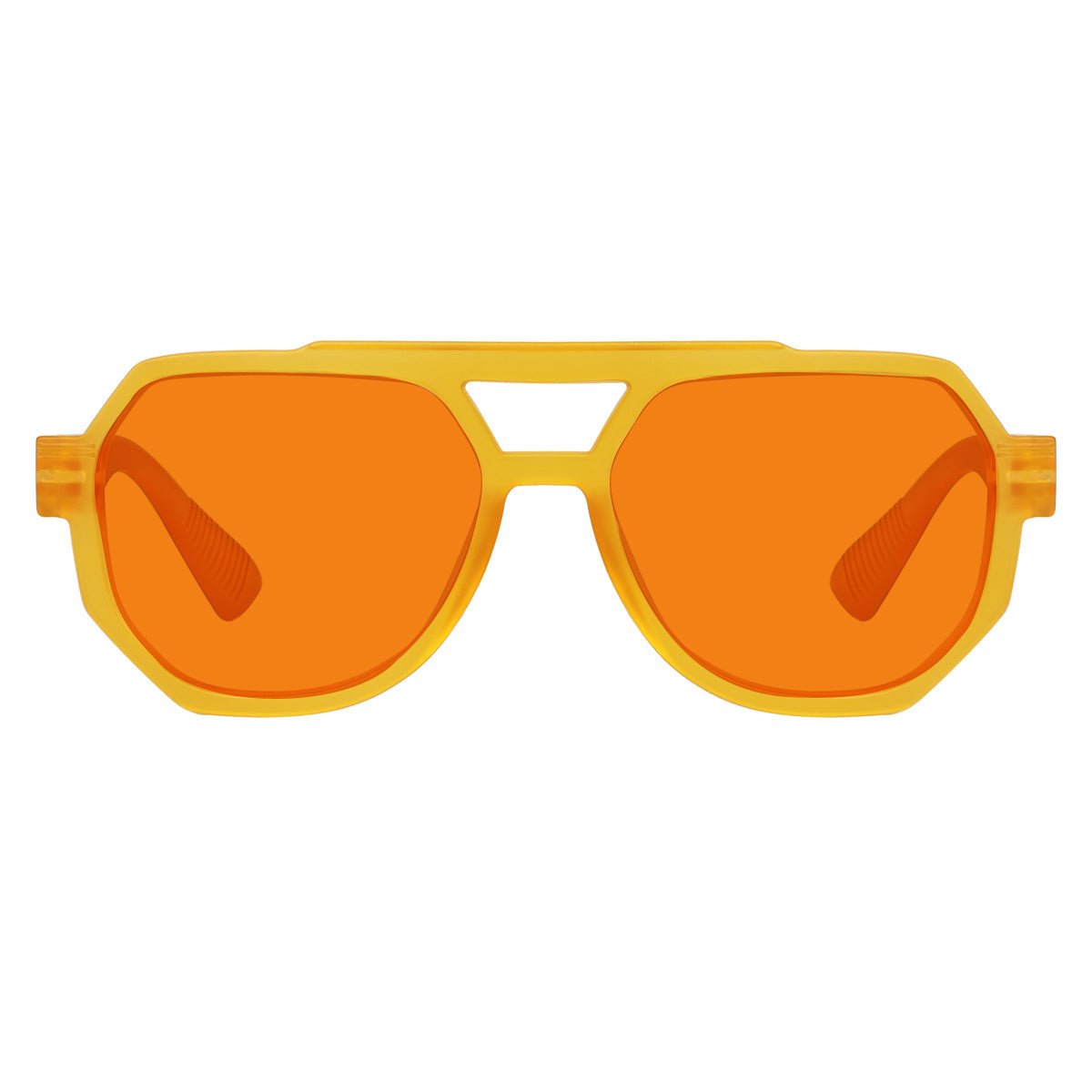 100% Blue Light Blocking Orange Metalless Pilot Glasses R2309 - B98eyekeeper.com