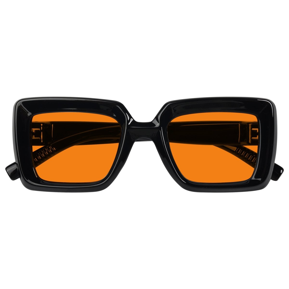 100% Blue Light Blocking Orange Thick Frame Screwless Eyewear NR2101 - B98eyekeeper.com