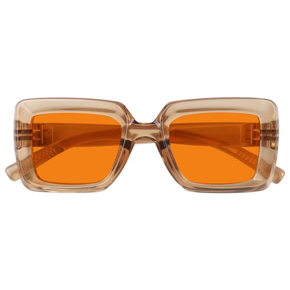 100% Blue Light Blocking Orange Thick Frame Screwless Eyewear NR2101 - B98eyekeeper.com