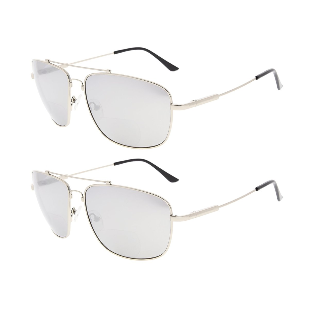 2 Pack Full Rim Bifocal Reading Sunglasses Readers SG1801eyekeeper.com