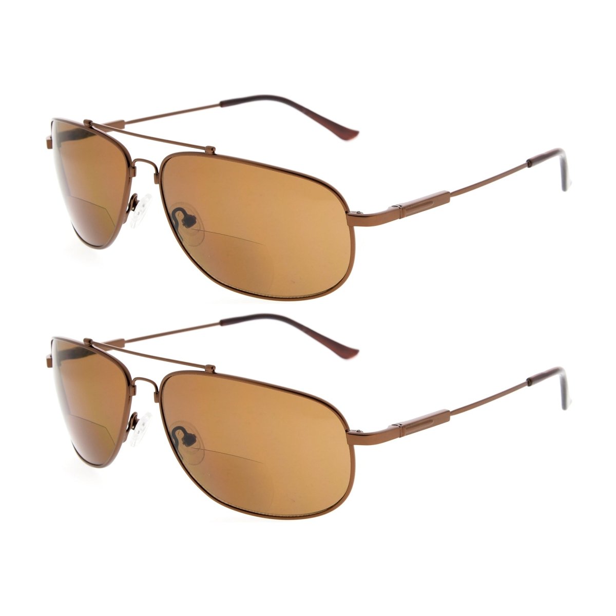 2 Pack Modern Metal Bifocal Reading Sunglasses Chic Readers SG1803eyekeeper.com