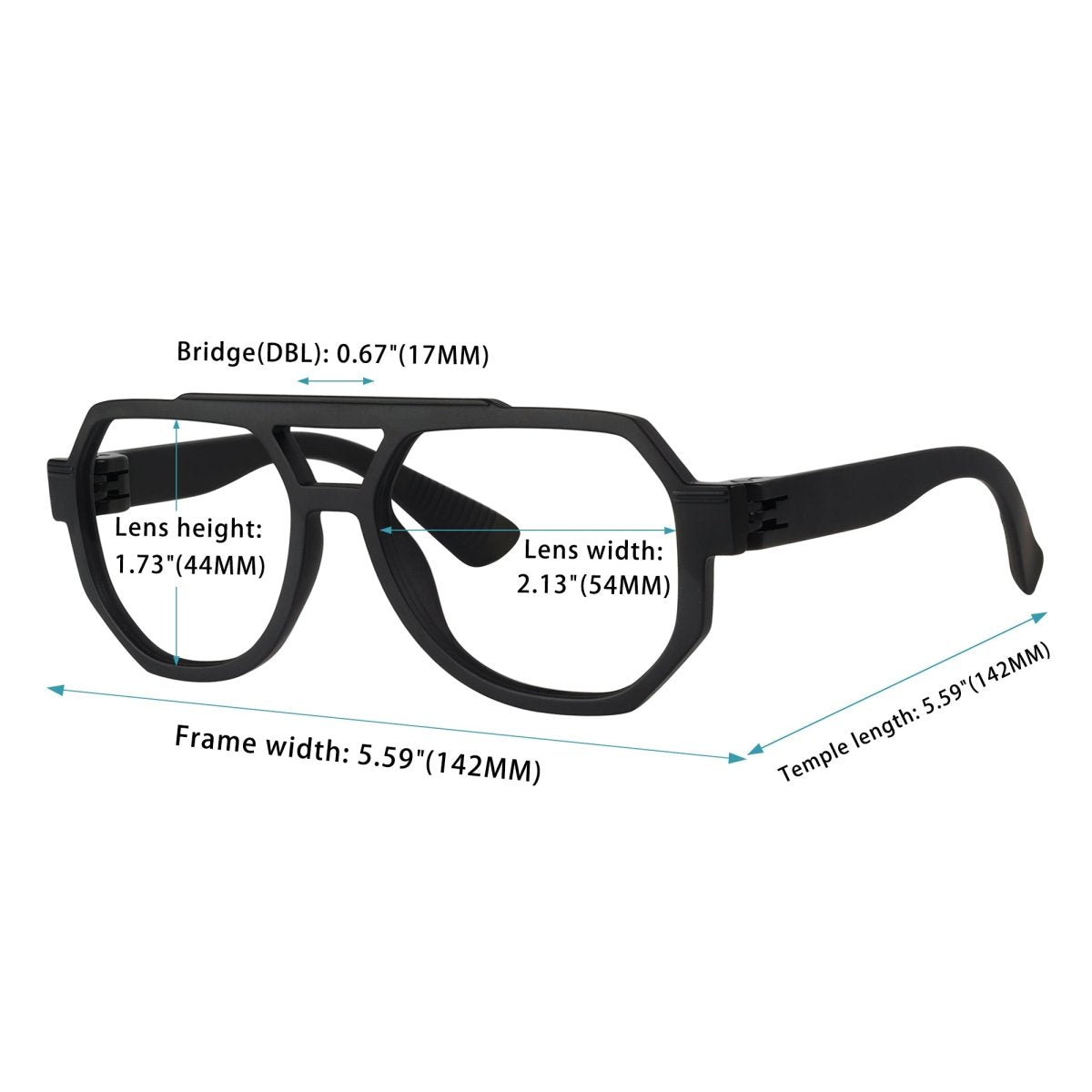 30% Blue Light Blocking Pilot Screwless Glasses R2309 - B15eyekeeper.com