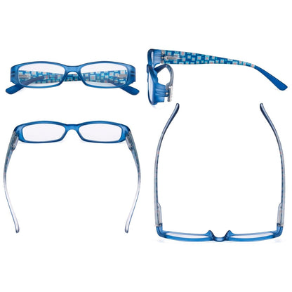 4 Pack Fashion Crystals Pattern Arms Reading Glasses R081Xeyekeeper.com