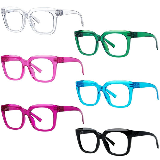 6 Pack 30% Blue Light Blocking Metalless Screwless Glasses R2144 - B15eyekeeper.com