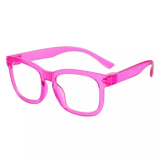 (Must Buy Both Eyes) Metalless Screwless Reading Glasses with Different Strength PR033 (Purple)