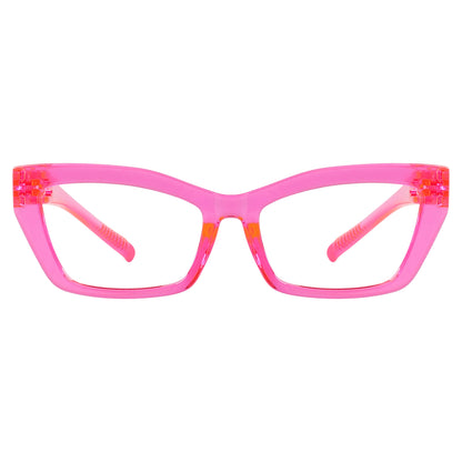 Cat-eye 30% Blue Light Blocking Metalless Screwless Eyeglasses R2516-B15