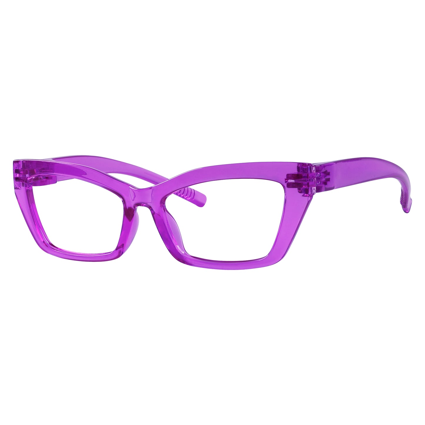 Cat-eye 30% Blue Light Blocking Metalless Screwless Eyeglasses R2516-B15