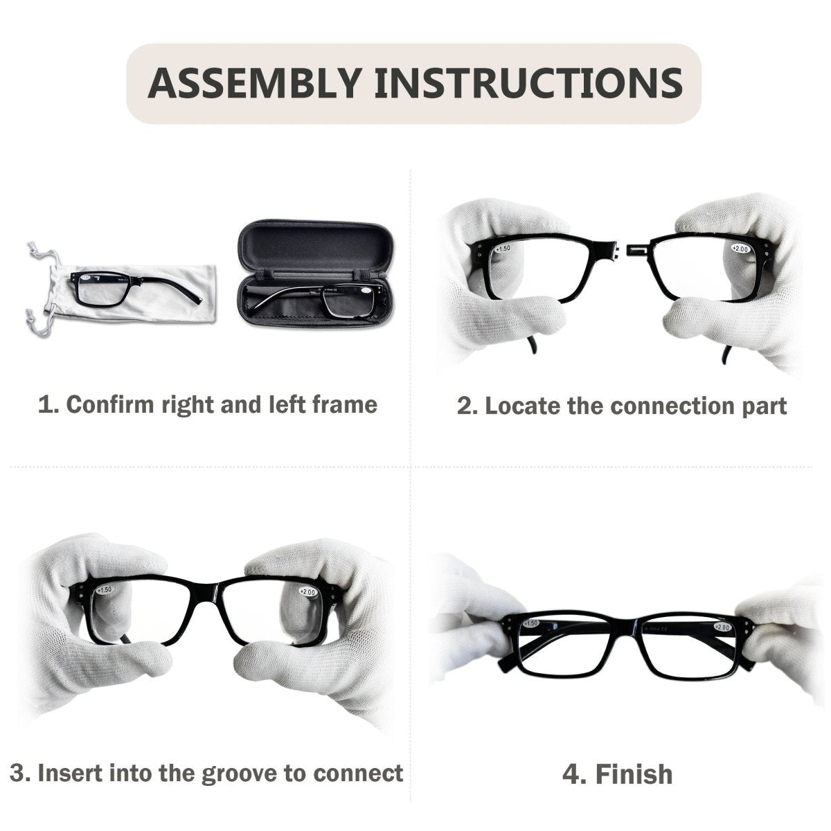 (Must Buy Both Eye) Reading Glasses with Different Strength for Each Eye PR032 Grey Tortoiseeyekeeper.com