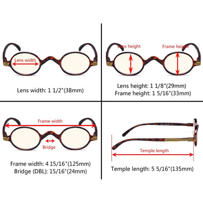 Small Frame Round Glasses Blue Light Filter Women Men UVR077Xeyekeeper.com