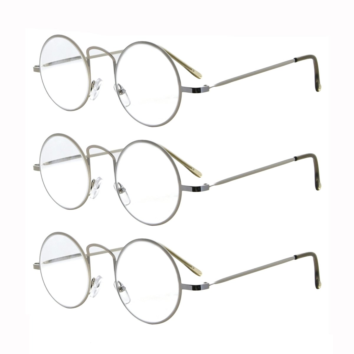 3 Pack Lightweight Round Metal Reading Glasses R15025eyekeeper.com