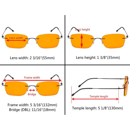 3 Pack Rimless Blue Light Blocking Reading Glasses DSWK9905Beyekeeper.com