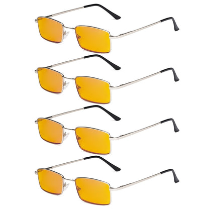 4 Pack Memory Titanium Blue Light Blocking Readers DS1709eyekeeper.com