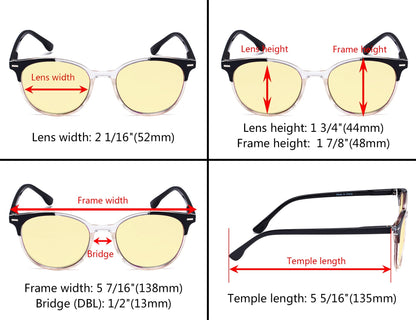 Computer Reading Glasses Dimension