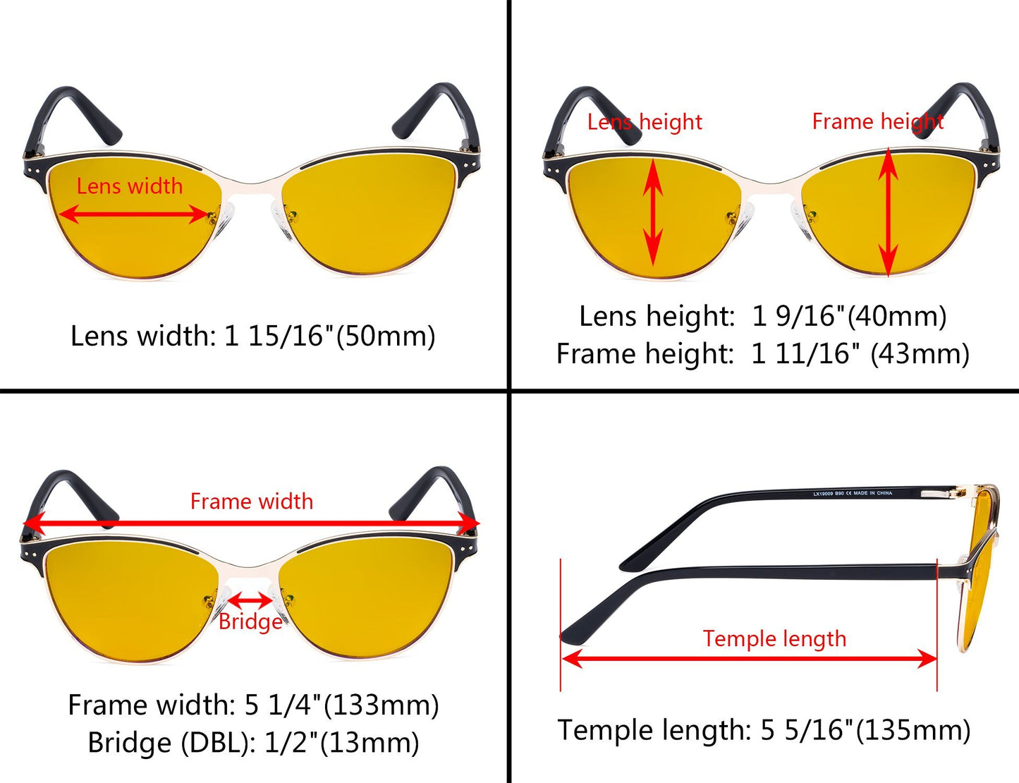 Blue Light Blocking Eyeglasses Dimension