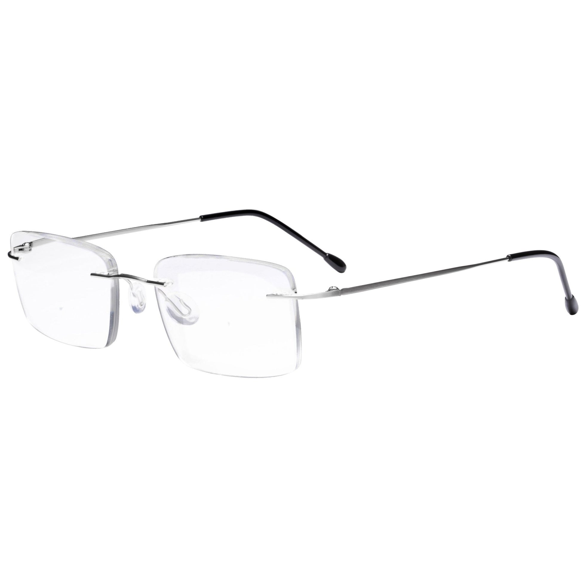 Rimless Reading Glasses Silver RWK9904