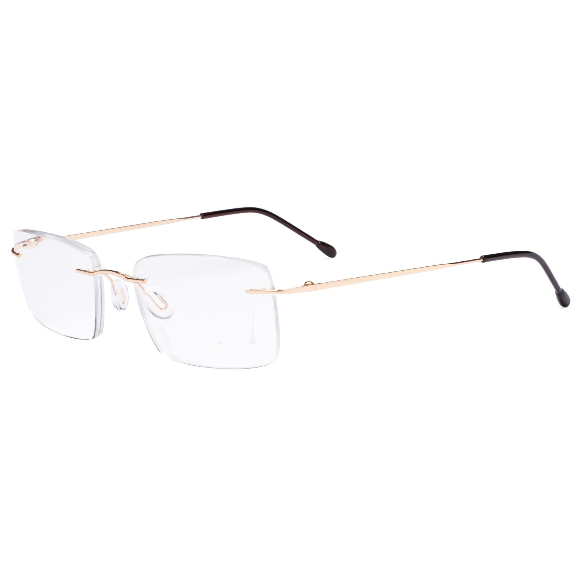 Rimless Reading Glasses Gold RWK9904