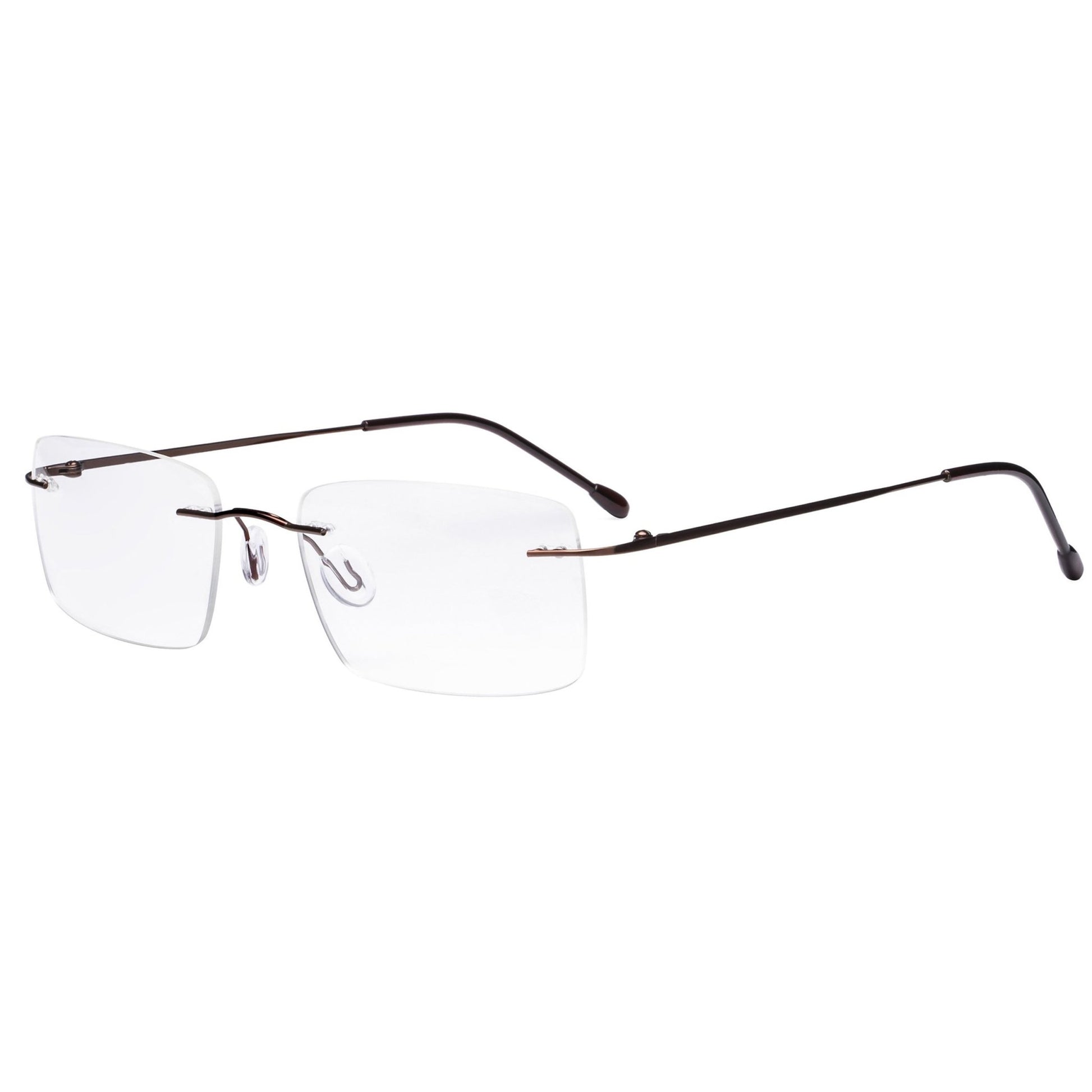 Rimless Reading Glasses Brown RWK9904